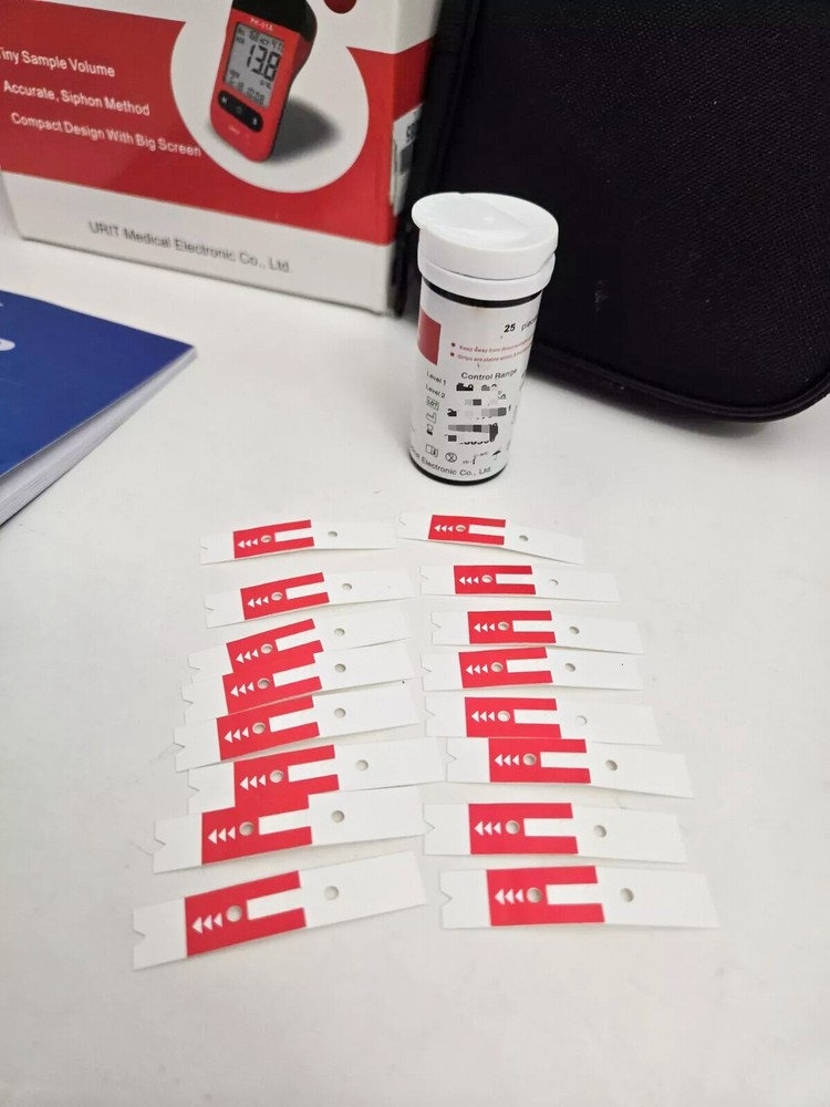 URIT Hemoglobin Test Kit - 50 Strips & Lancets for Home Testing