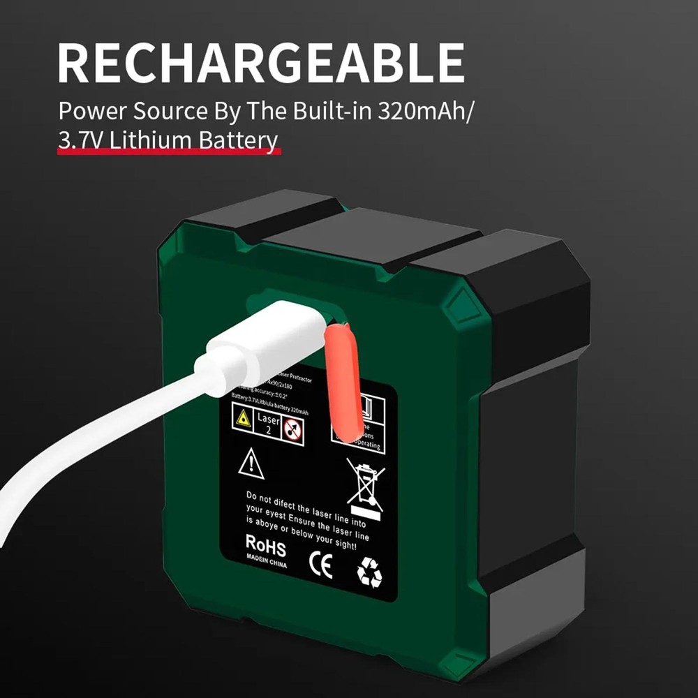 Digital Angle Finder with Electronic Laser Level,Inclinometer- 4-side Strong ...