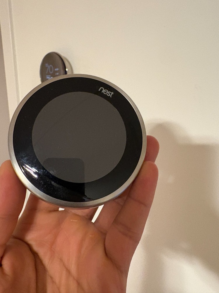 GOOGLE NEST Learning Thermostat 3rd Generation Model A0013 Mirror Stainless Stee