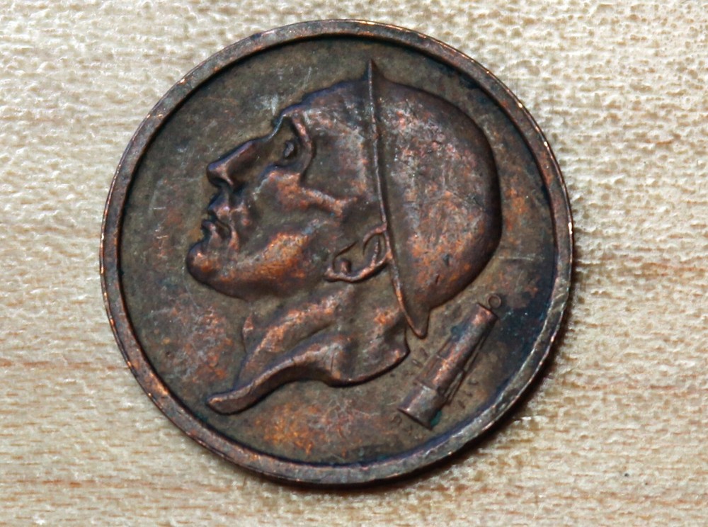 1957 Belgium 20 Centimes Miner