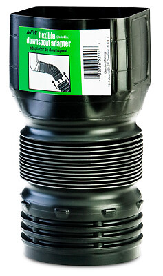 Flex Drain Downspout Adapter, 3 x 4 x 4-In.