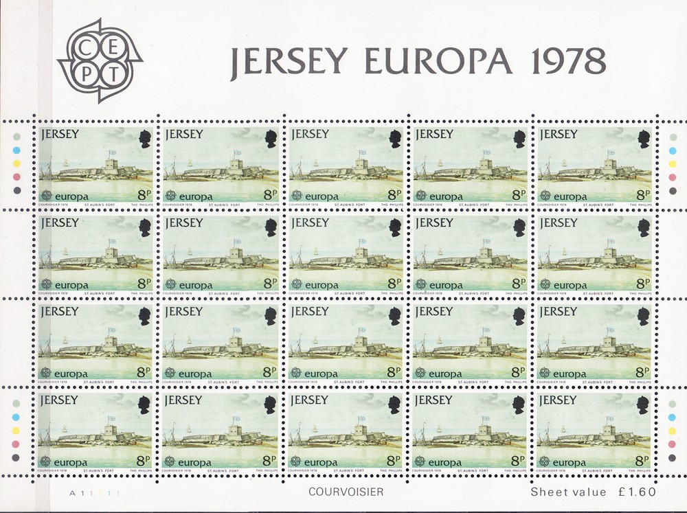 W JERSEY 0187 MS EUROPA MINI SHEET