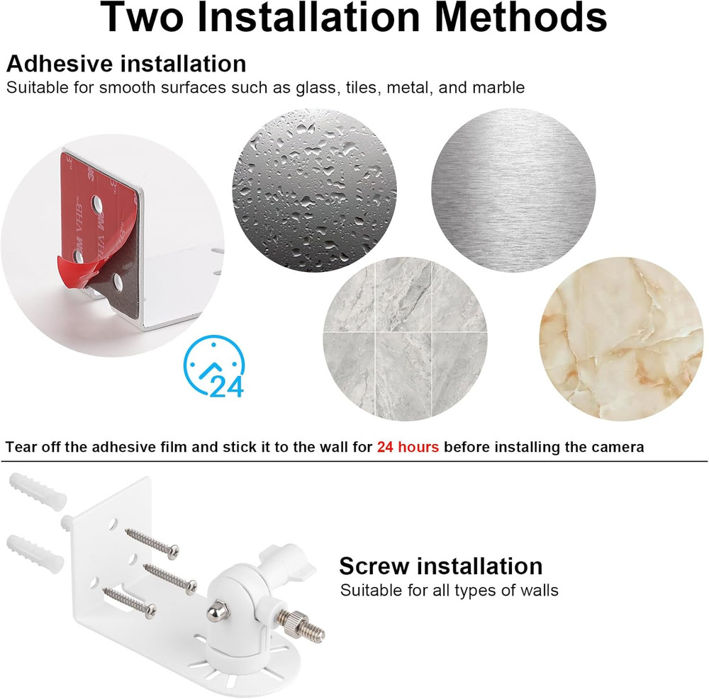 2Pack Adjustable Metal Camera Mount for Arlo Essential/XL 2nd Generation/Pro ...