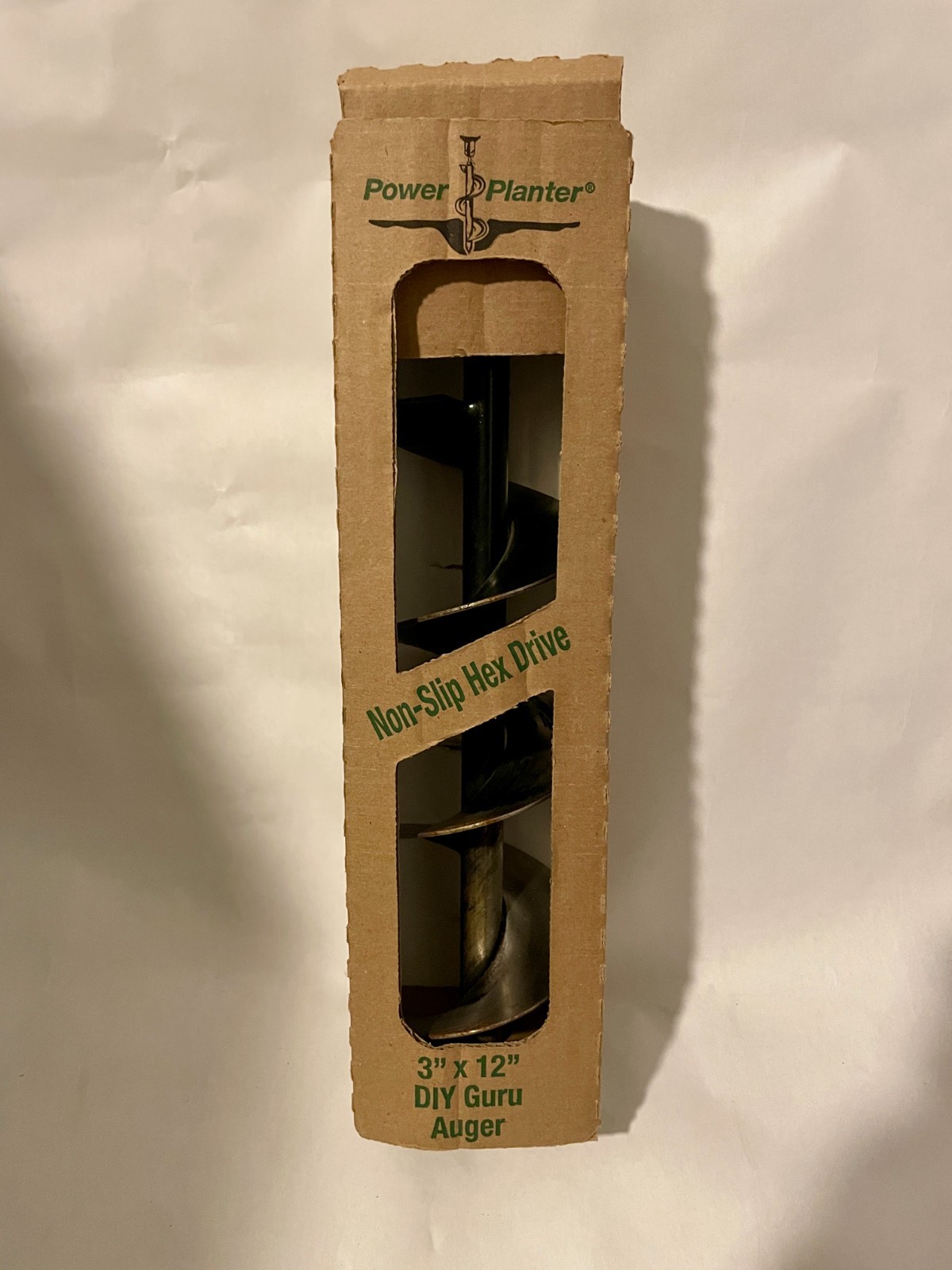 Power Planter Bulb Auger 3 in X 12 in Non-Slip Hex Drive DIY Guru Auger, 3" hole