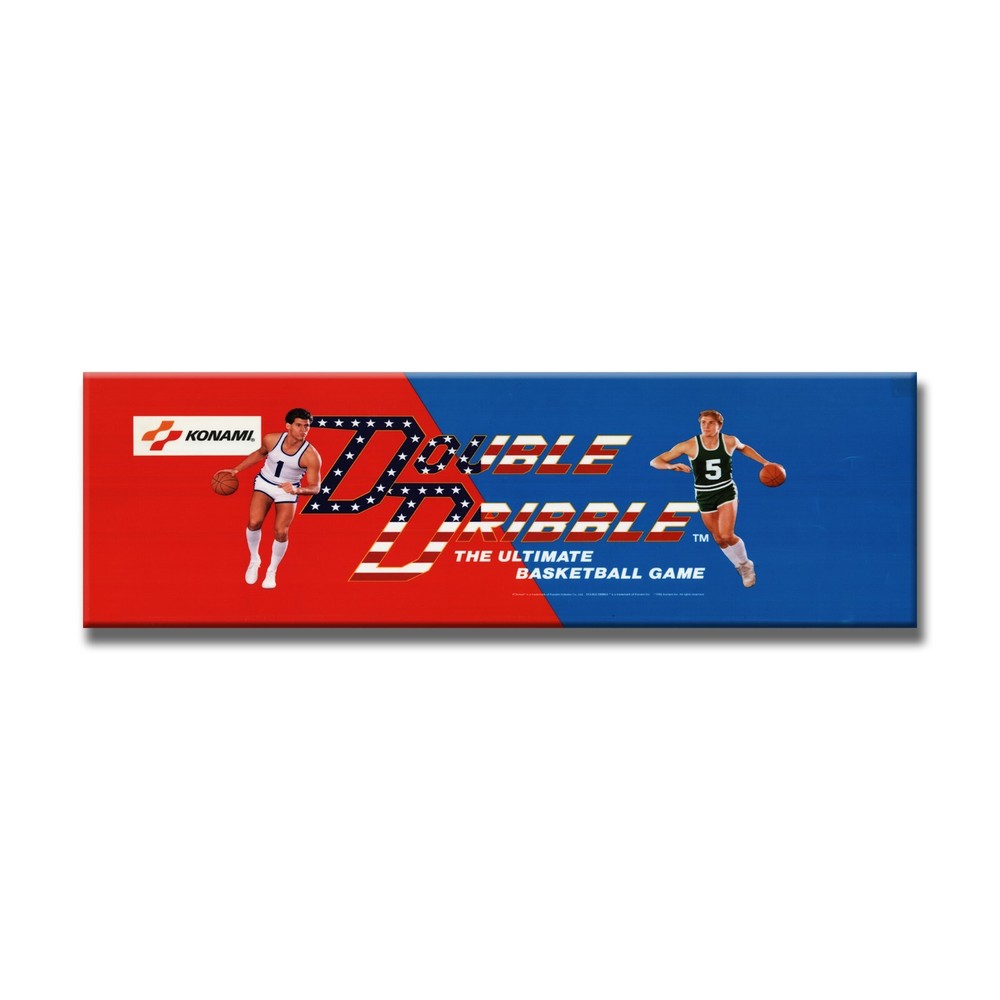 Double Dribble Premium Arcade Marquee Insert Reproduction Header Backlit Sign