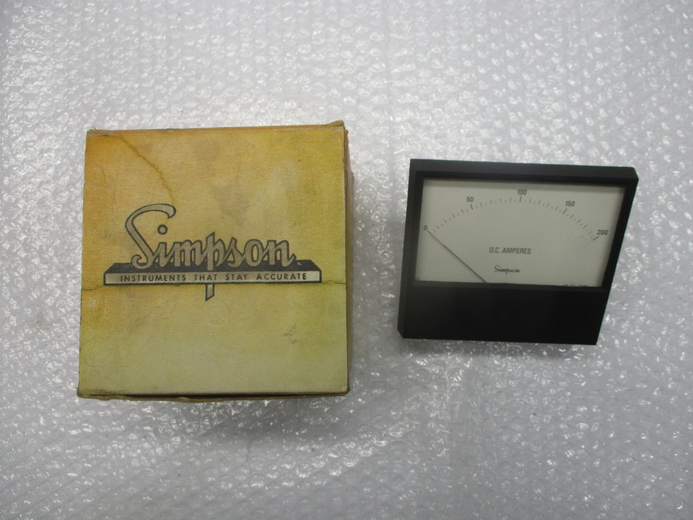 SIMPSON 1329A D02950 PANEL METER 0-200AMP NSMP