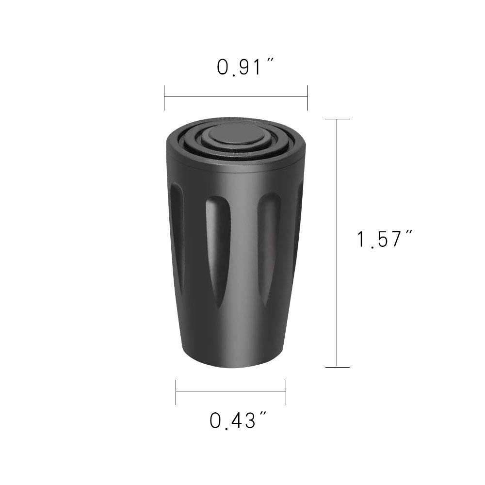 Walking Stick Rubber Tips 16 Pack Hiking Trekking Pole Plain Bottom