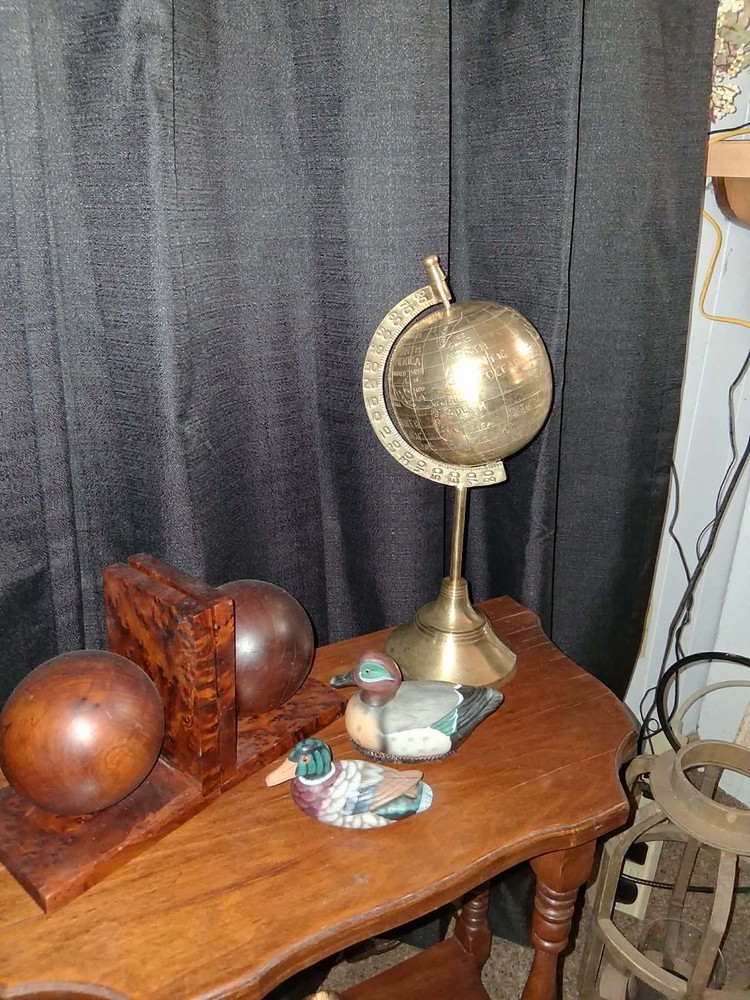MARITIME NAVIGATIONAL SOLID BRASS WORLD GLOBE