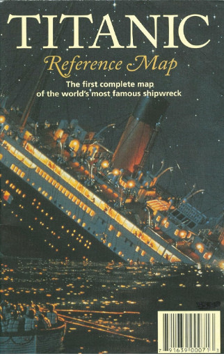 Titanic Reference Map 26" x 38" Hedberg Maps 1998