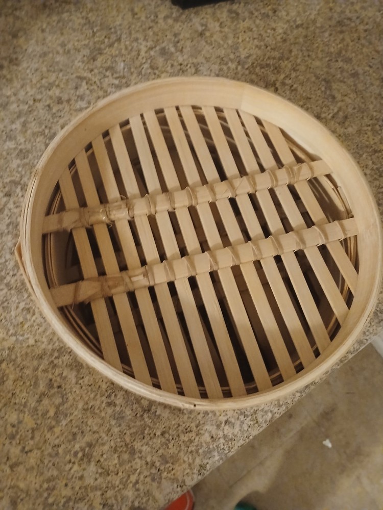 Bamboo steamer with lid 2 tier set