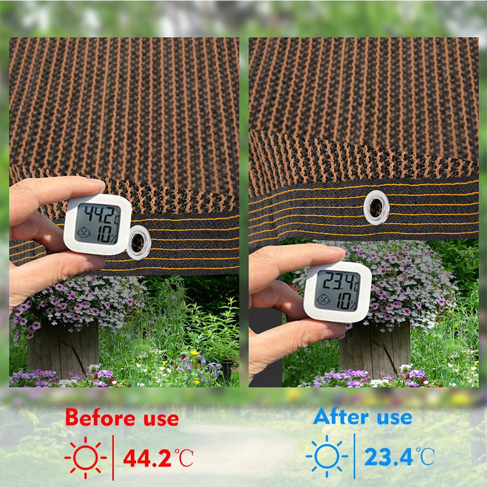 90% Sun Shade Cloth With Grommets Pergola Cover Canopy Outdoor Privacy Screen