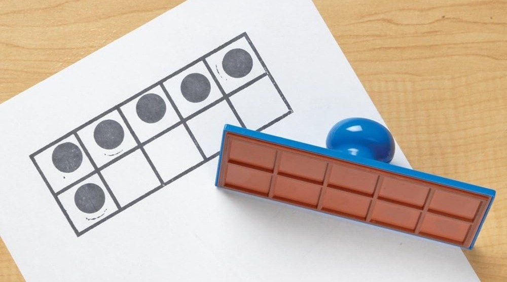 Learning Resources Ten Frame Stamp NWOB