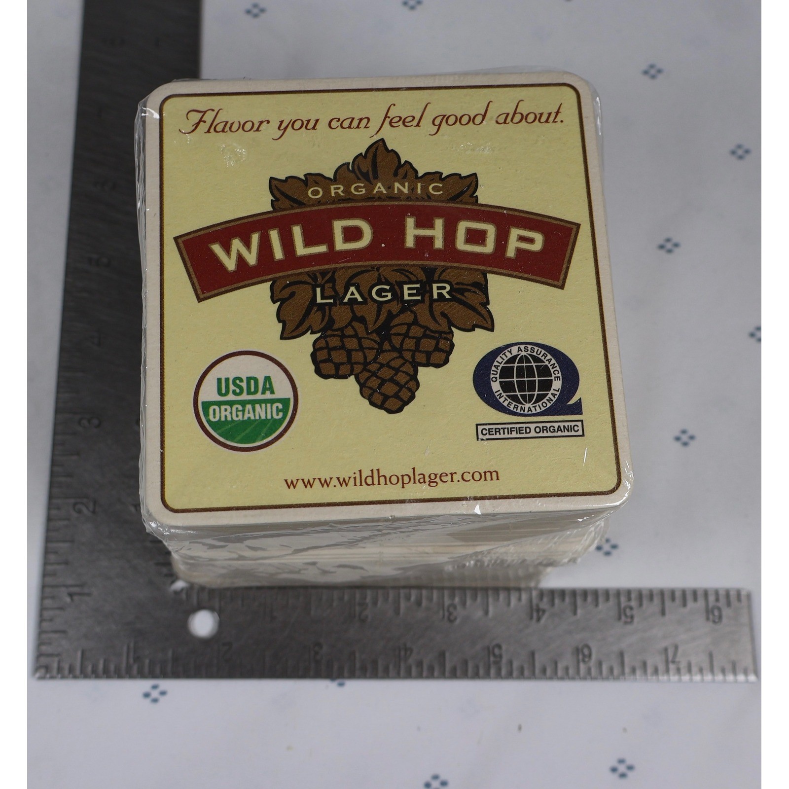 WILD HOP LAGER Beer Coasters VINTAGE Organic Flavor Pack of 50 Beer Lover