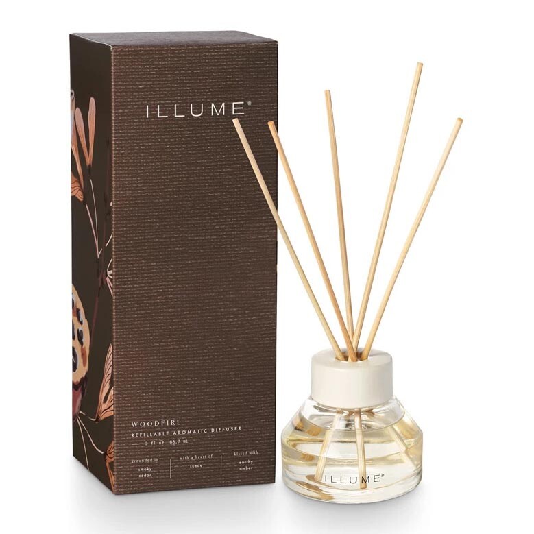 Illume Refillable Reed Diffuser 3 Oz. - Woodfire