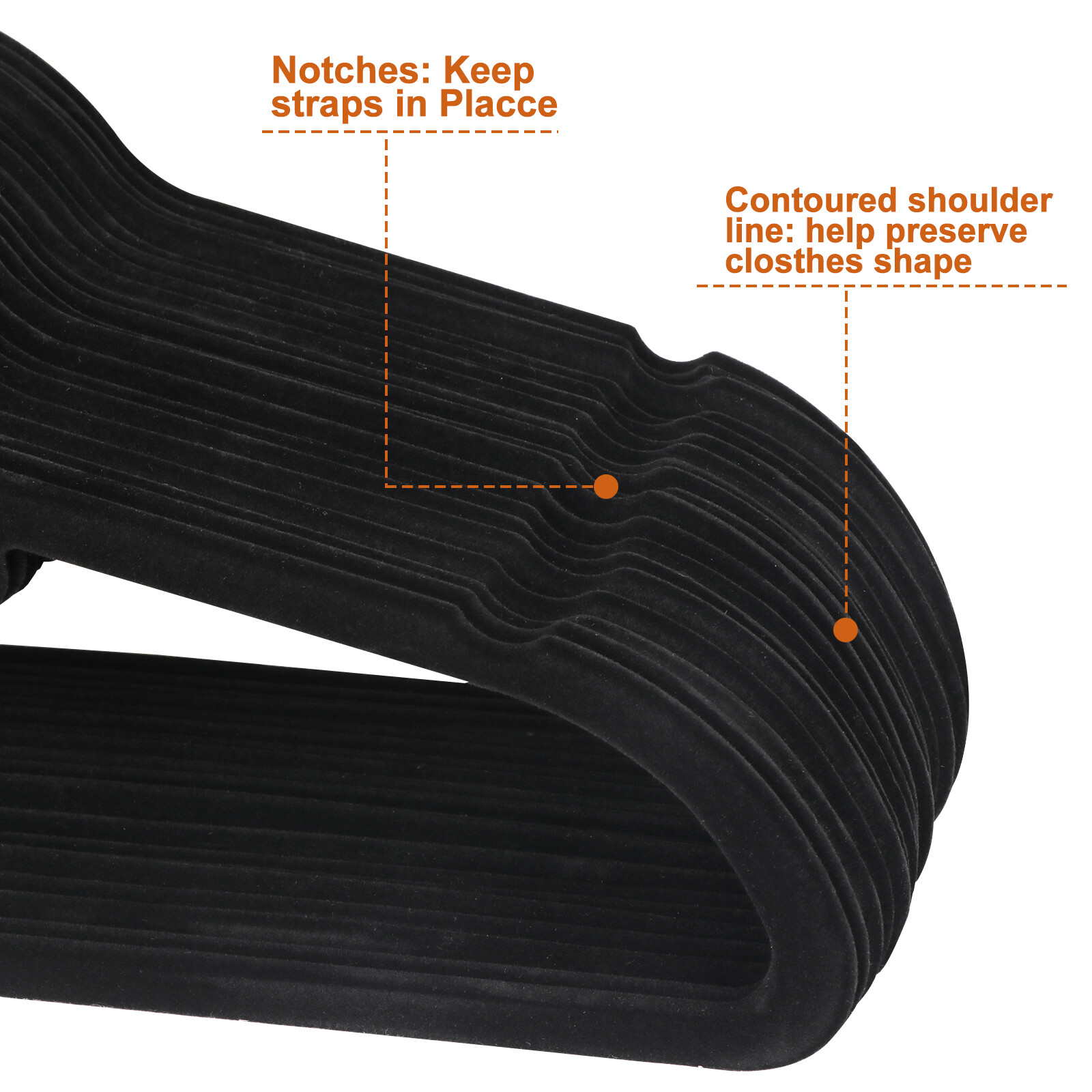 100/200/300/400 Pack Premium Velvet Hangers Non-Slip Clothes Suit Coat Hangers