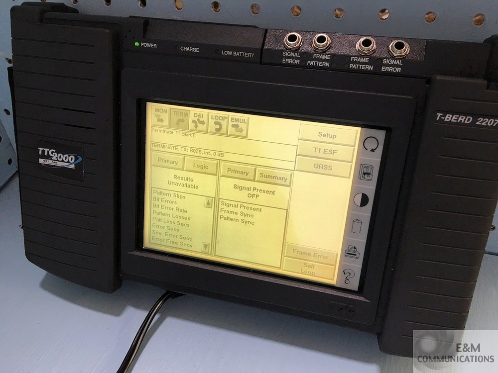 ACTERNA TTC 2000 TESTPAD WITH 2207 T1 WIRELESS MODULE, POWER, CABLES, STYLUS