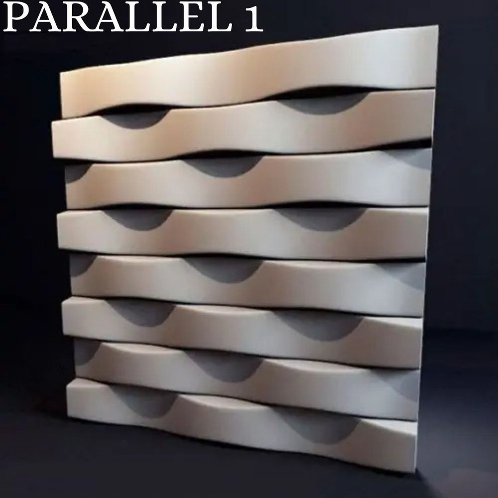 Mold For 3D Panel PARALLEL 1 Molds Plaster Wall Art Decor ABS Plastic Form