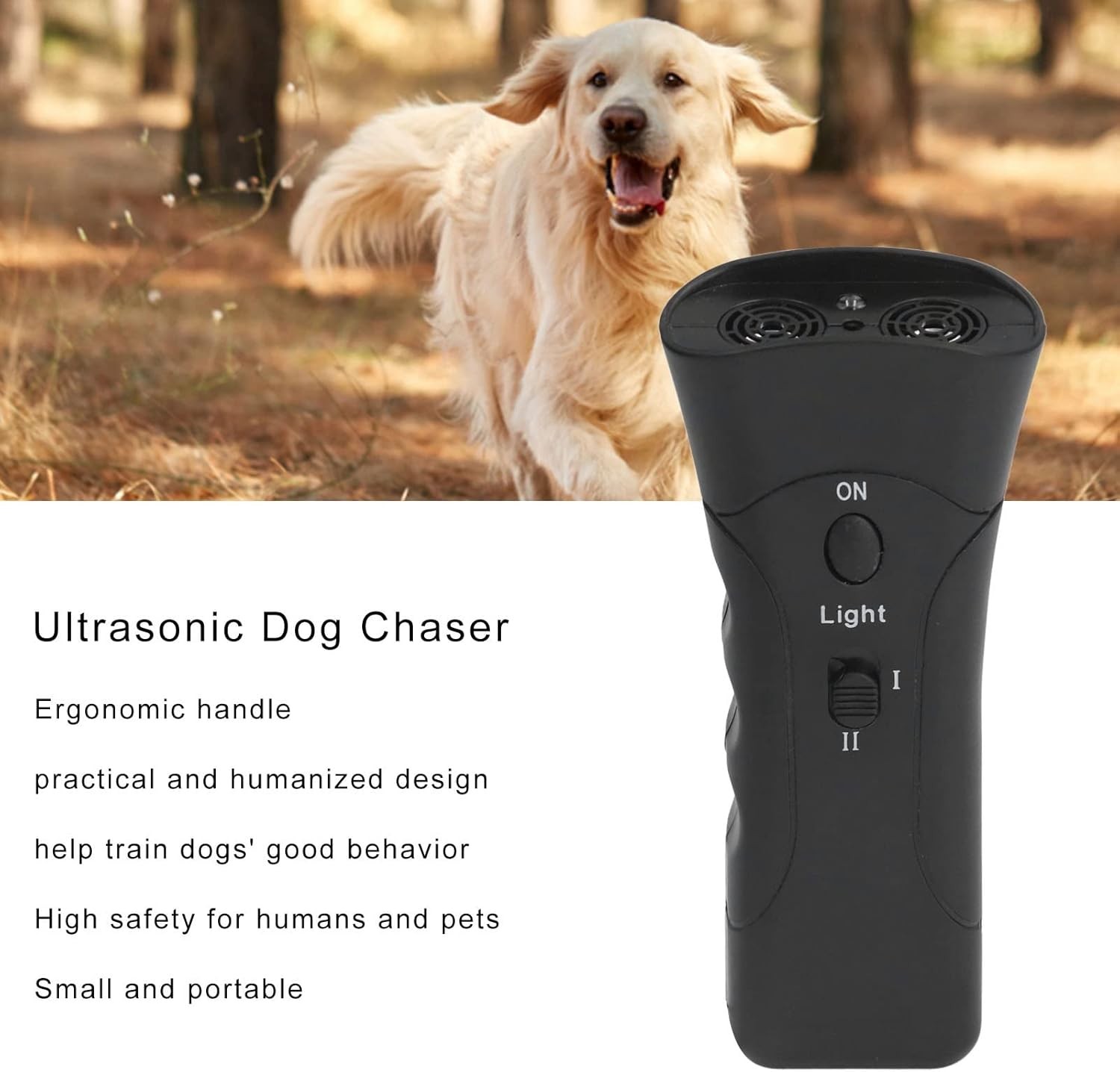 Ultrasonic Anti Dog Barking Device Pet Trainer LED Light Gentle Chaser Style Lot
