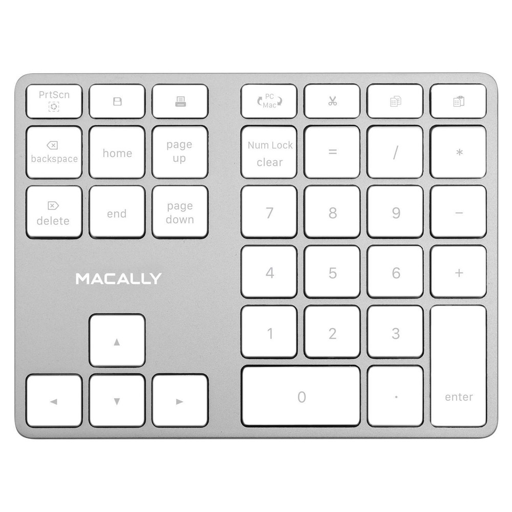 Macally Wireless Number Pad for Mac & PC and a Wireless Bluetooth Mouse, Work...