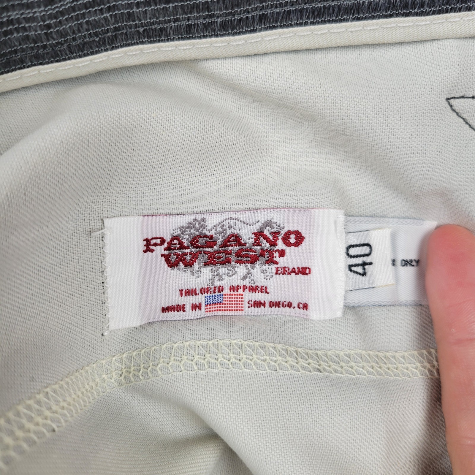 Vintage Pagano West Dress Pants Mens 40 Gray Westerner Swedish Wrap Unhemmed NWT