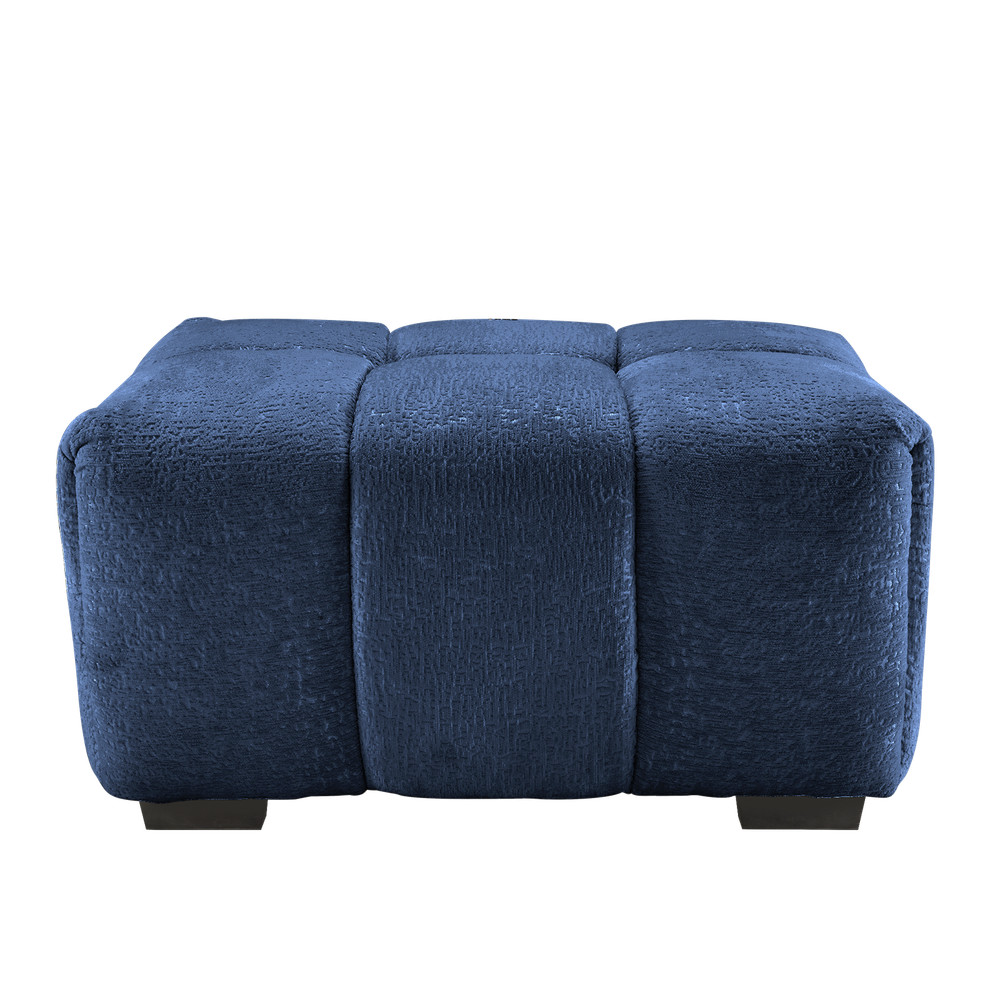 Modular Chenille Sofa with Ottoman, Tufted Design, Deep Seat, Customizable