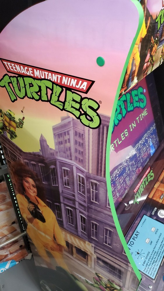 Arcade1up  - Ninja Turtles side covers -caps Custom with Riser caps.  Green