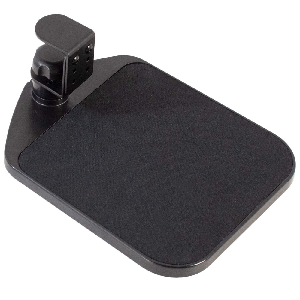 Clamp-on Mouse Pad Holder Platform, Adjustable Under Desk 360° Rotating Tray ...
