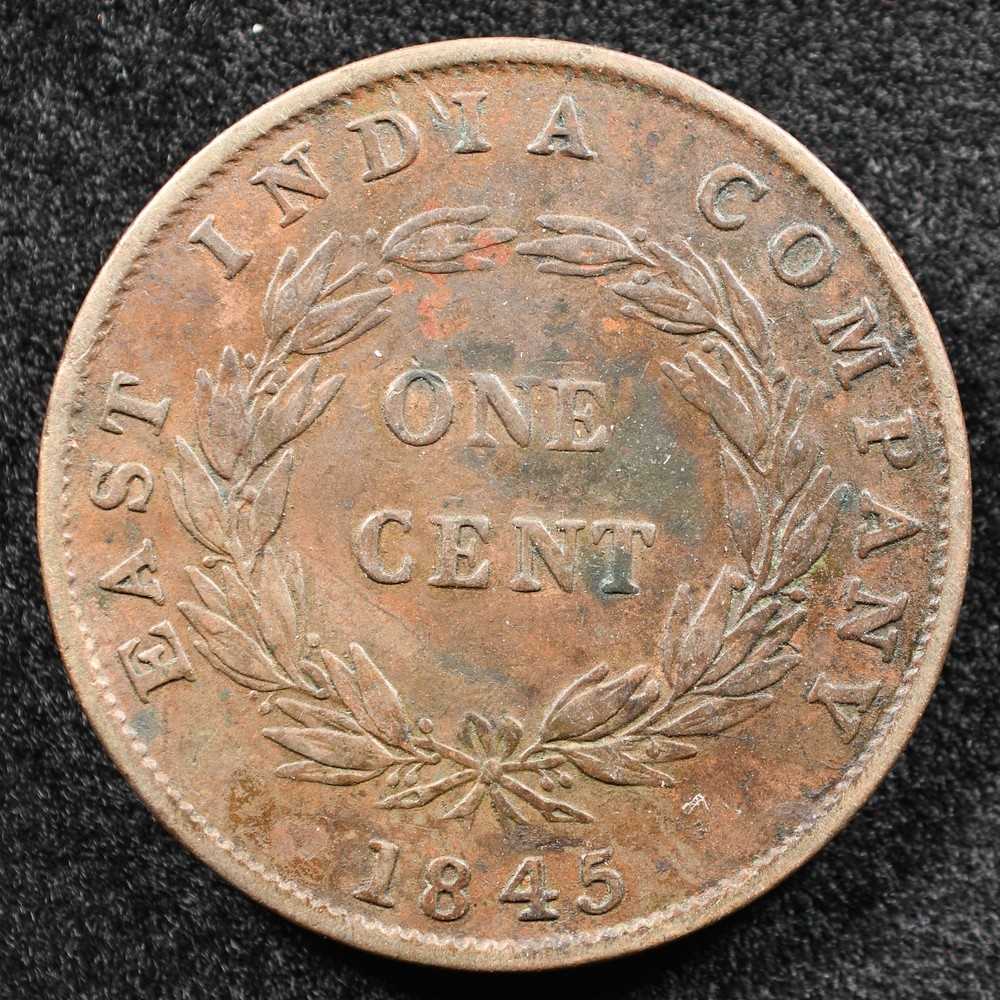 Straits Settlements 1 Cent 1845, Coin, Inv#H364