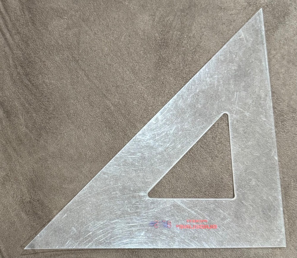 Vintage PICKETT Guideline DRAFTING ARCHITECT TOOL 8” Triangle Hard Plastic
