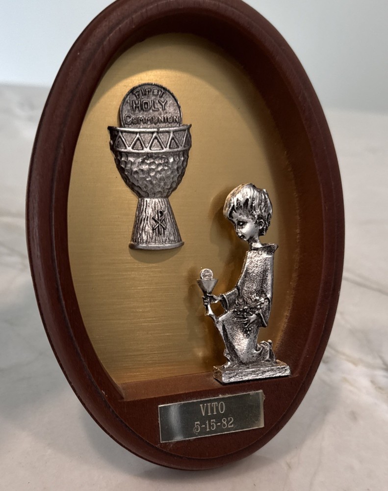 Vintage First Holy Communion Plaque  Vito 1982