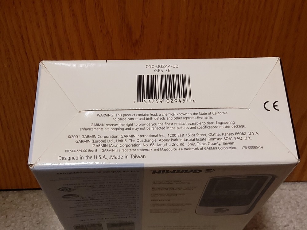 Garmin GPSMAP 76 Tested Clean Bundle w/ box, strap, manuals, cables EUC