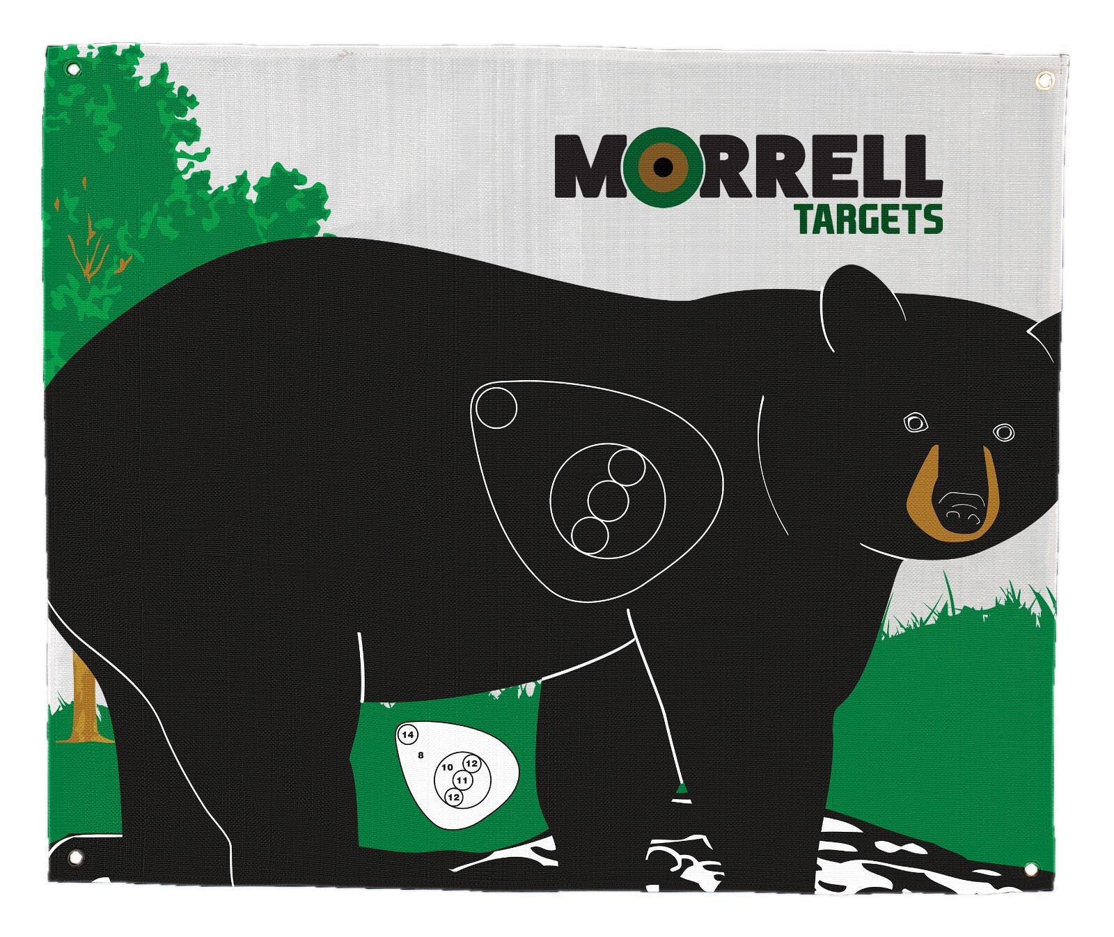 Morrell Walking Bear Polypropylene Target Face with Grommets and Self-Healing
