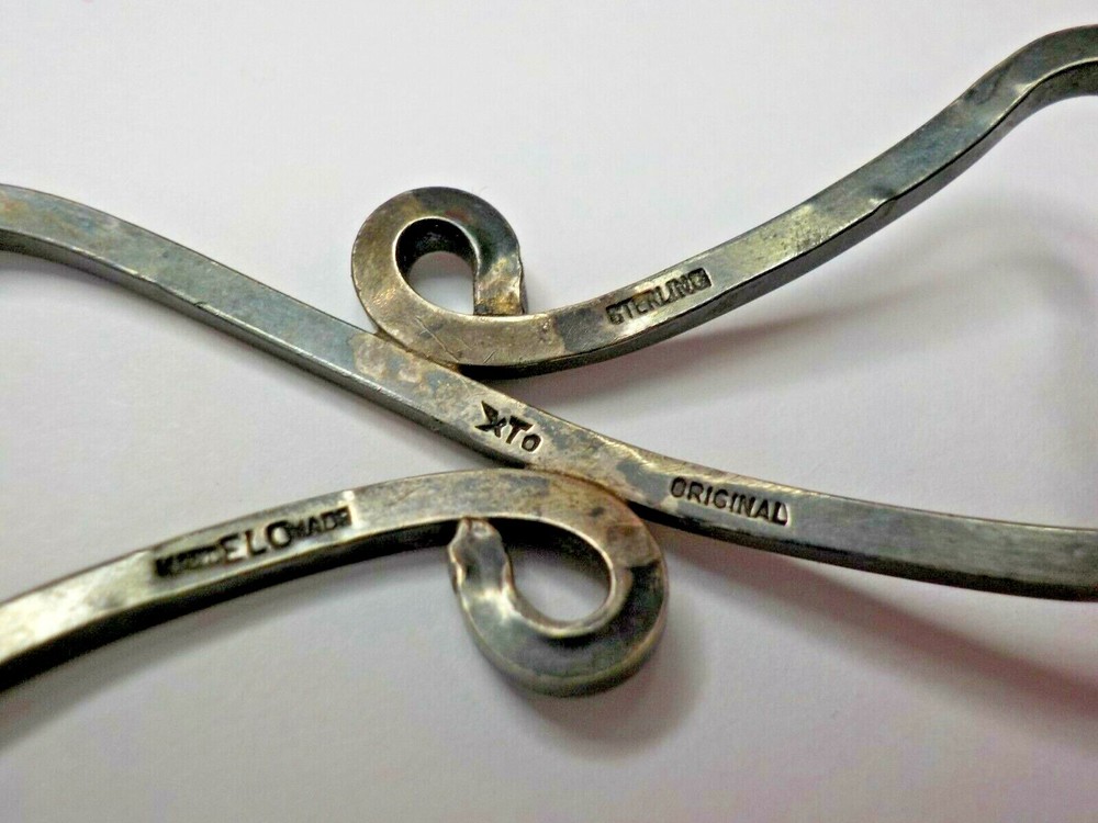 Ella L Cone Sterling Barrette signed xTo handELCmade original