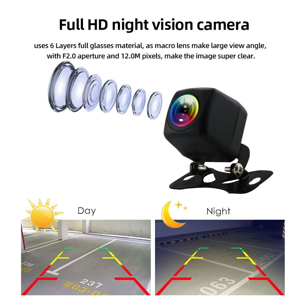Car Rear View Backup Camera 170 HD Parking Reverse Back Up Camera Waterproof
