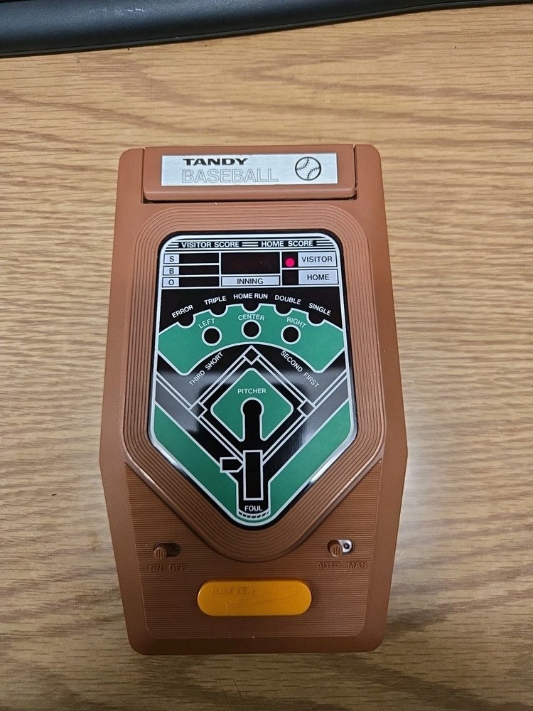 Tandy Electronic 2-Player Baseball Game Hand Held In Box