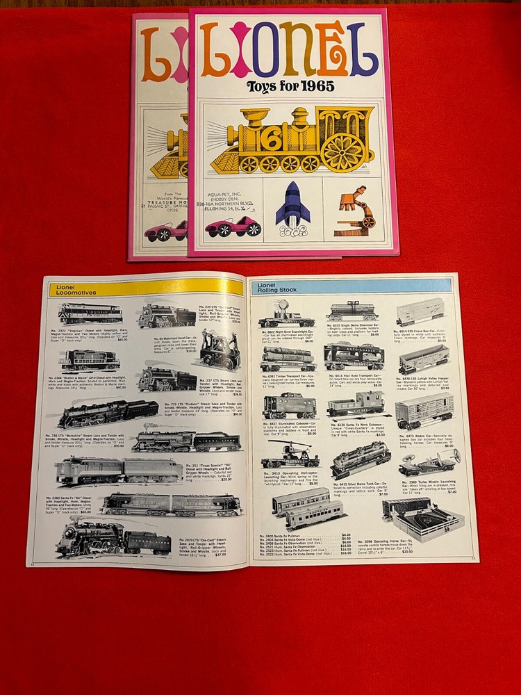 ORIGINAL LIONEL POSTWAR 1965 CONSUMER TRAIN CATALOG IN C8 CONDITION