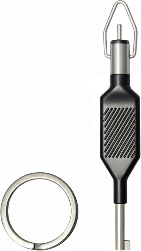 Stainless Steel Tactical Handcuff Key with Detachable Keyring - Universal Use