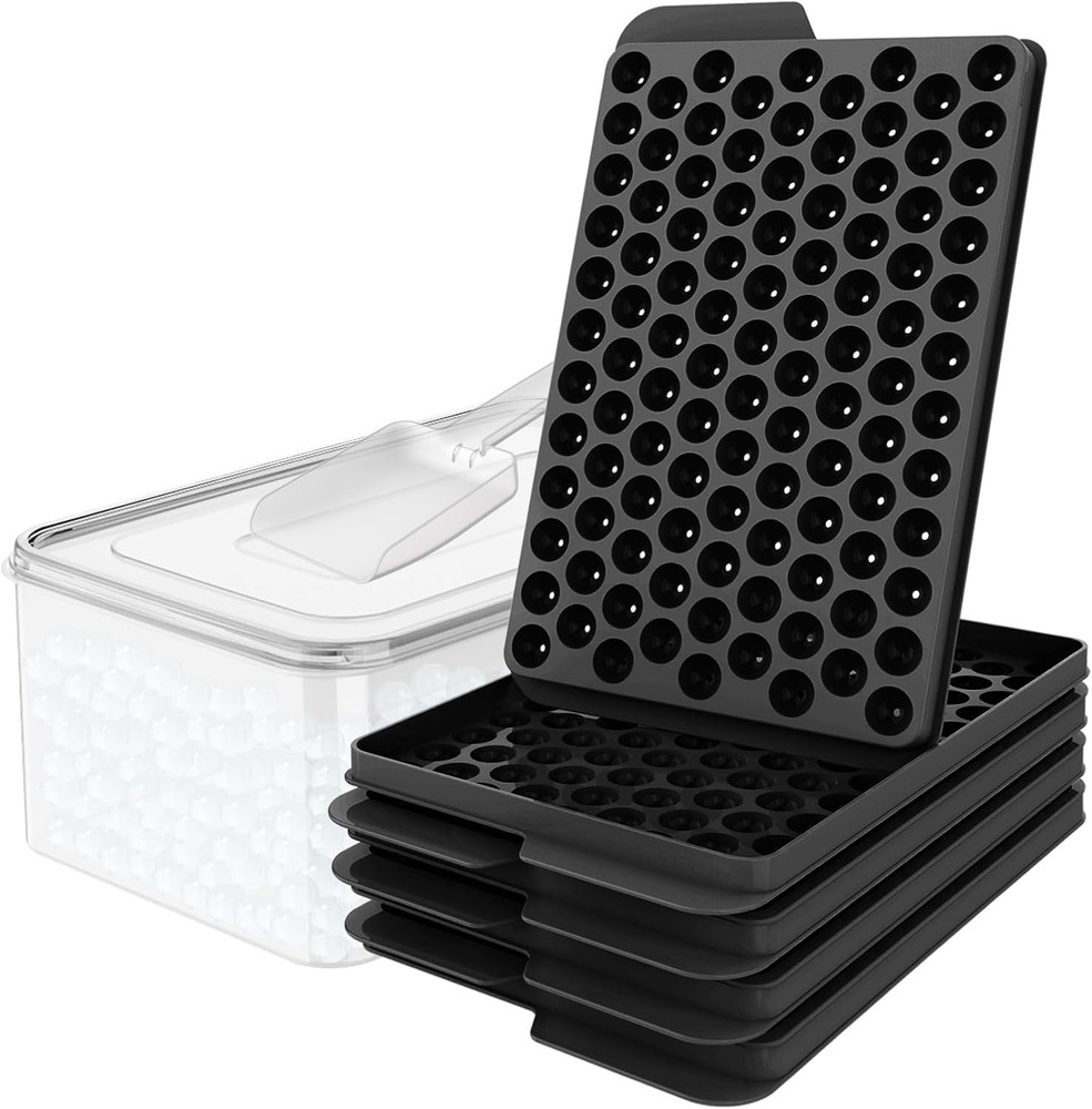 Mini Ice Cube Trays, 0.55” Tiny Pebble Ice for Iced Coffee &