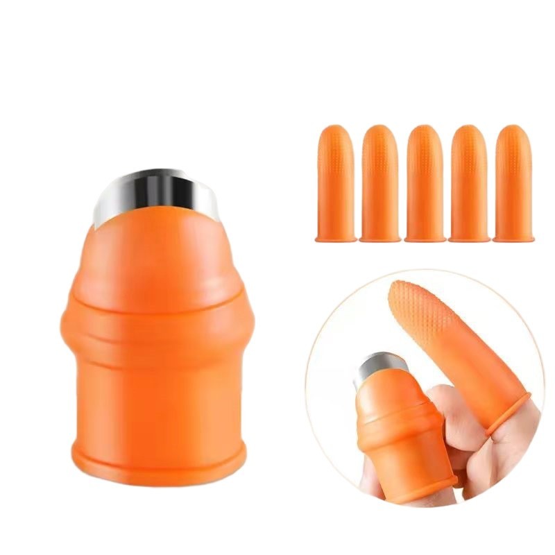 Fruit and Vegetable Picking Potted Plants Trim Silicone Thumb Knife Set Picking