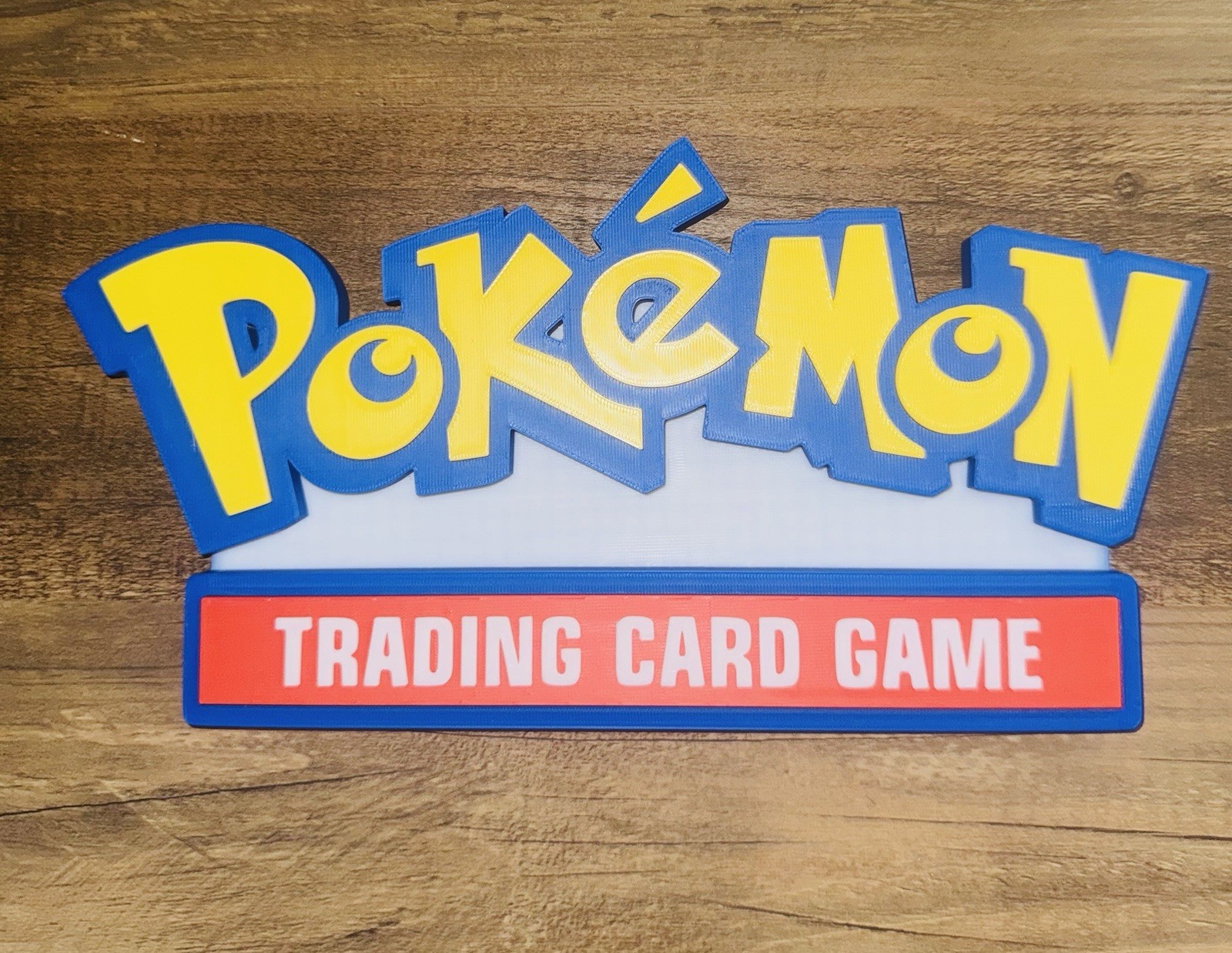 Pokemon 3D Trading Card Game Logo Sign Selfstanding Large Wall Display Shelf Art
