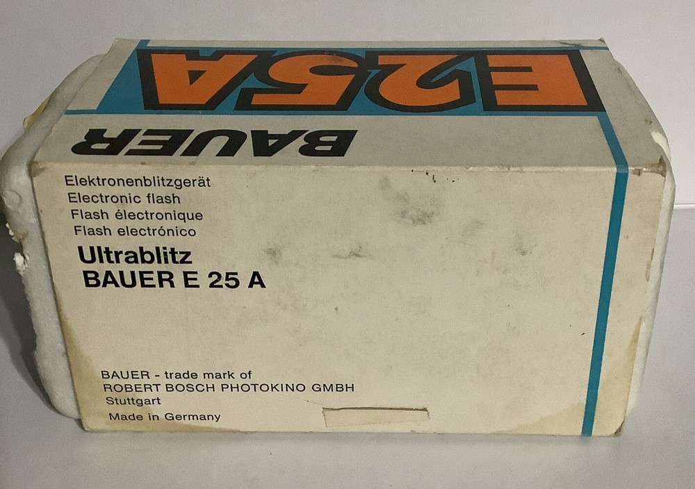 Vintage BAUER E25A Ultrablitz electronic Flash Robert Bosch *Tested*