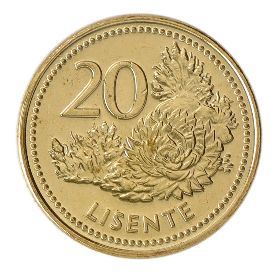 Lesotho 20 Lisente, 1998, KM #64, Mint