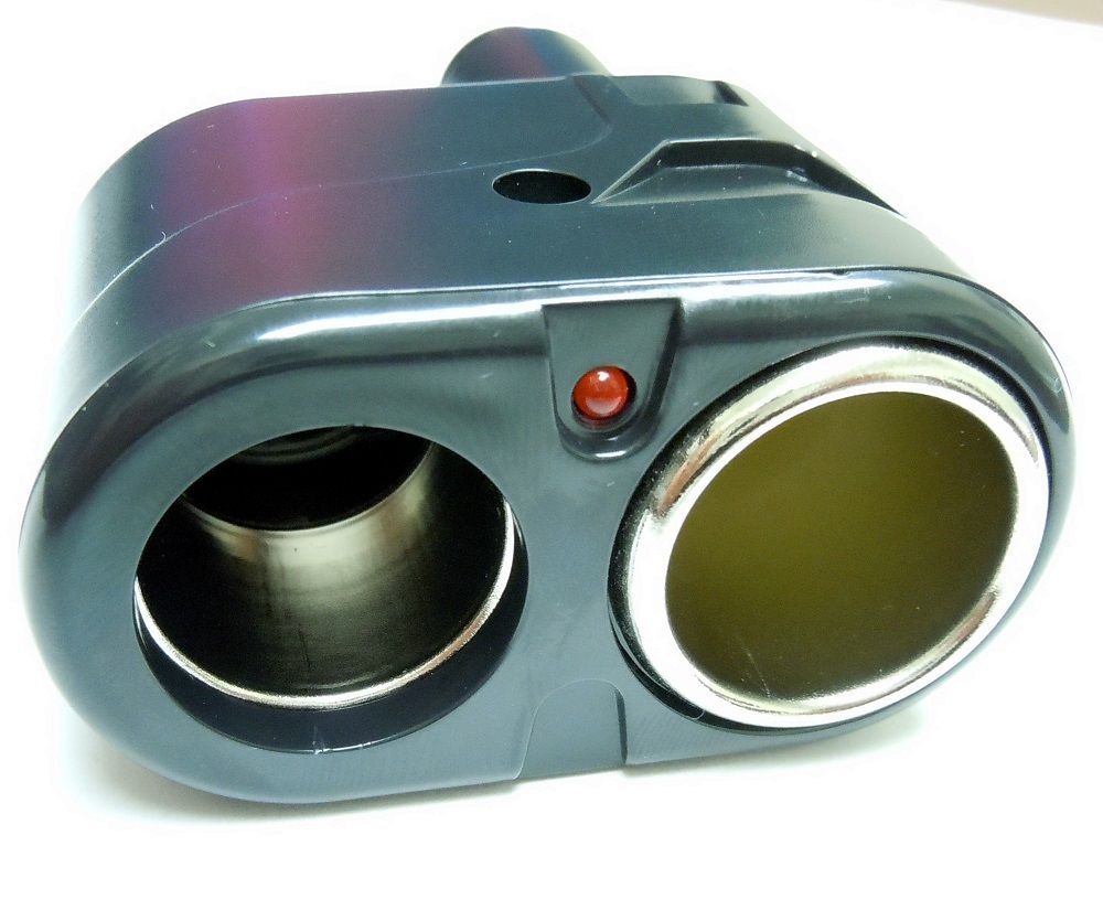 Dural Outlet Socket Auto Cigarette Lighter 12-24V DC Power Plug Adapter Splitter