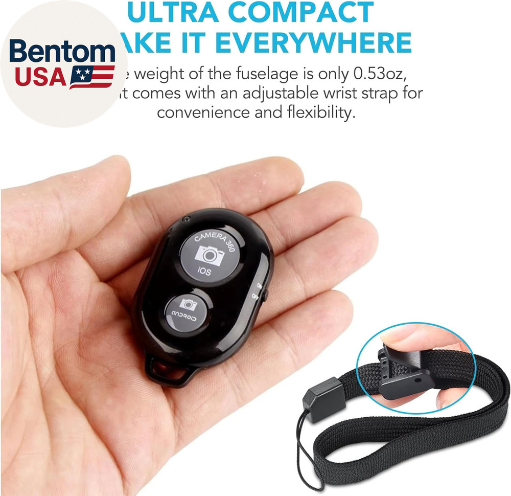 2 Pack Wireless Camera Remote Control - Wireless Remote for Iphone & Android Pho