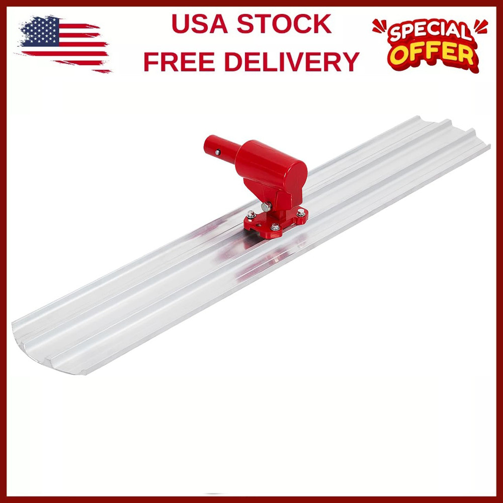48"Bull Float Magnesium Concrete Float Round End Aluminum Tool W/Float Bracket