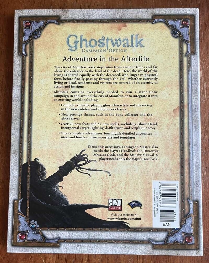 Dungeons & Dragons: Ghostwalk Campaign Option Monte Cook D&D 3.5 Setting