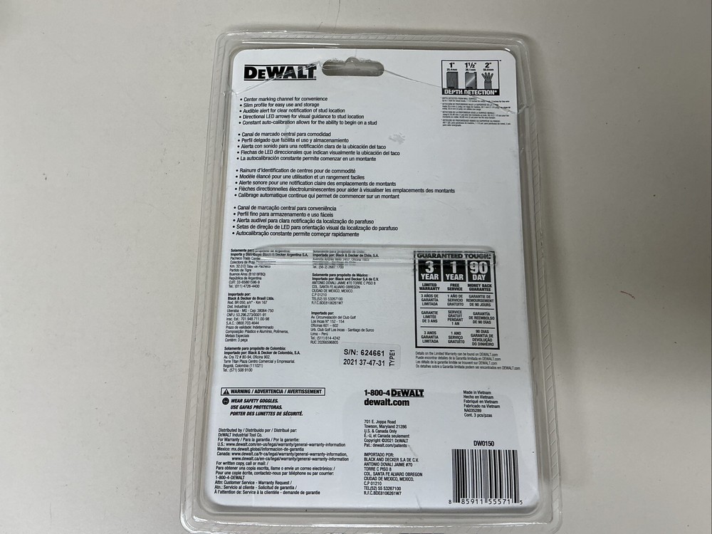 DEWALT DW0150 1.5 inch Stud Finder