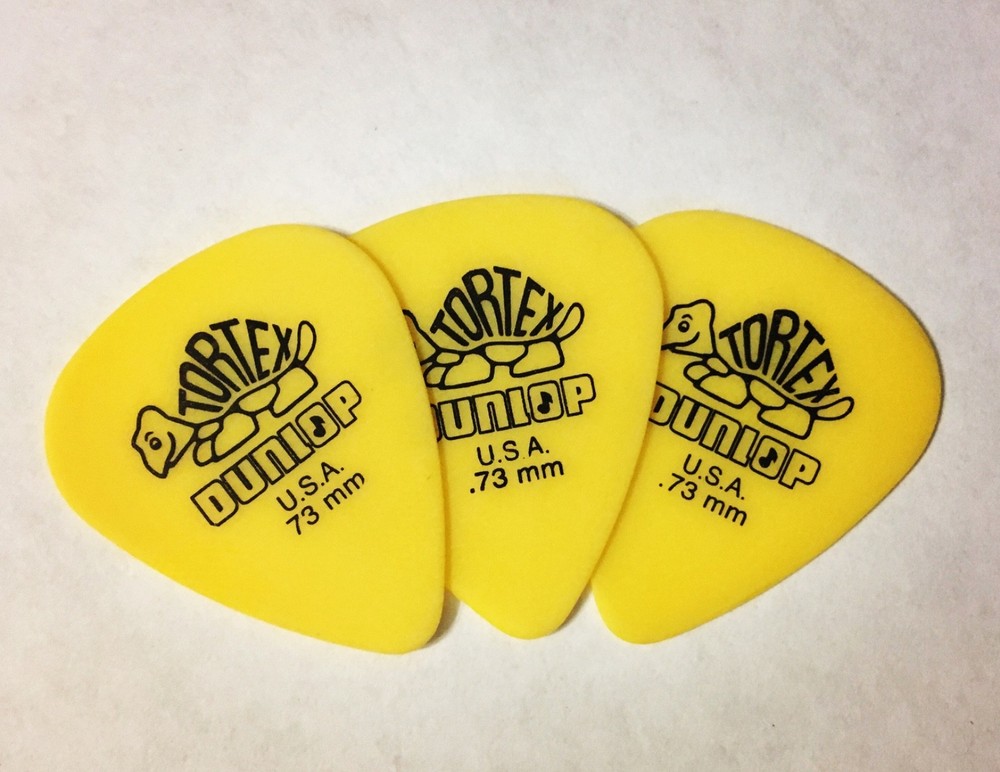 Jim Dunlop Tortex Guitar Picks .73 mm 3 Pack