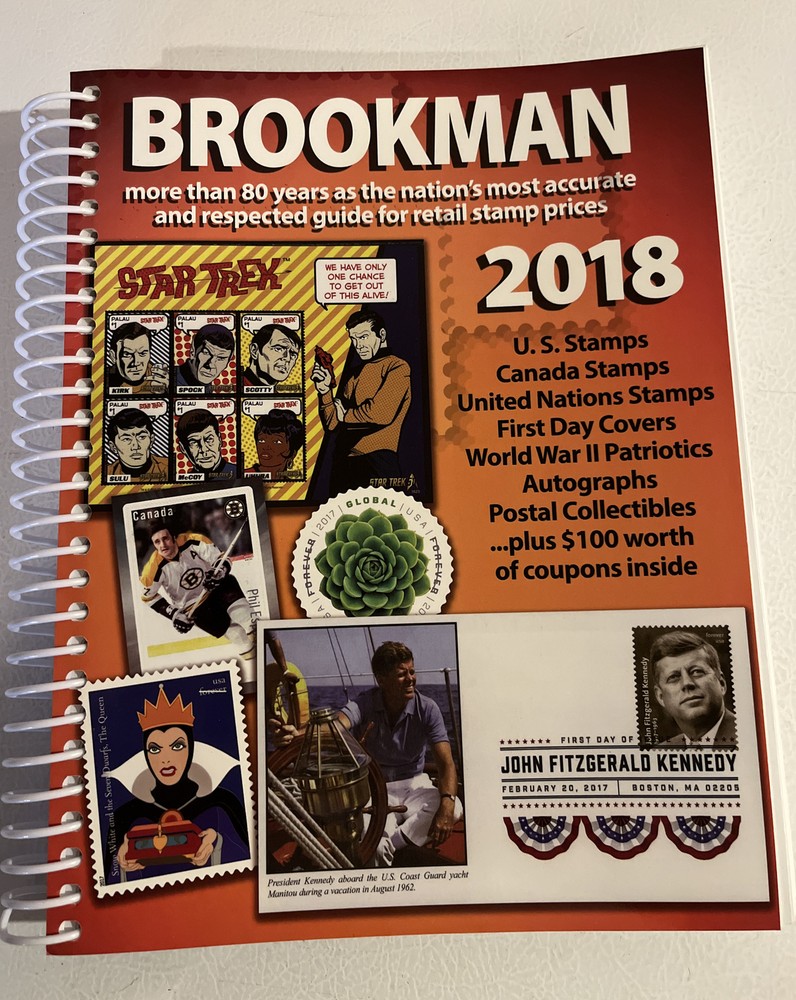 2018 Brookman Stamp Autographs 1st Day Catalog Spiral Bound JFK Star Trek