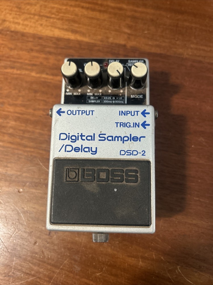 BOSS DSD-2 Digital Sampler Delay Guitar Effects Pedal Silver Tested Working 1985